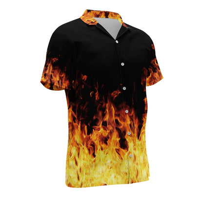 Frenzideas Bowling Flame Personalized Name Hawaiian Shirt