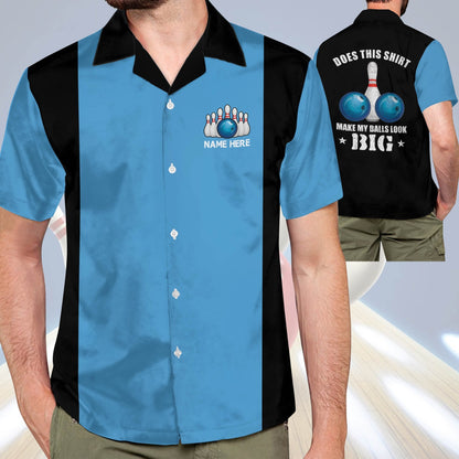 Frenzideas Retro Vintage Bowling Personalized Name Hawaiian Shirt