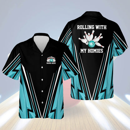 Frenzideas Rolling with My Homies Personalized Name Hawaiian Shirt