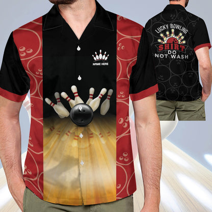 Frenzideas Lucky Bowling Shirt Do Not Wash Personalized Name Hawaiian Shirt