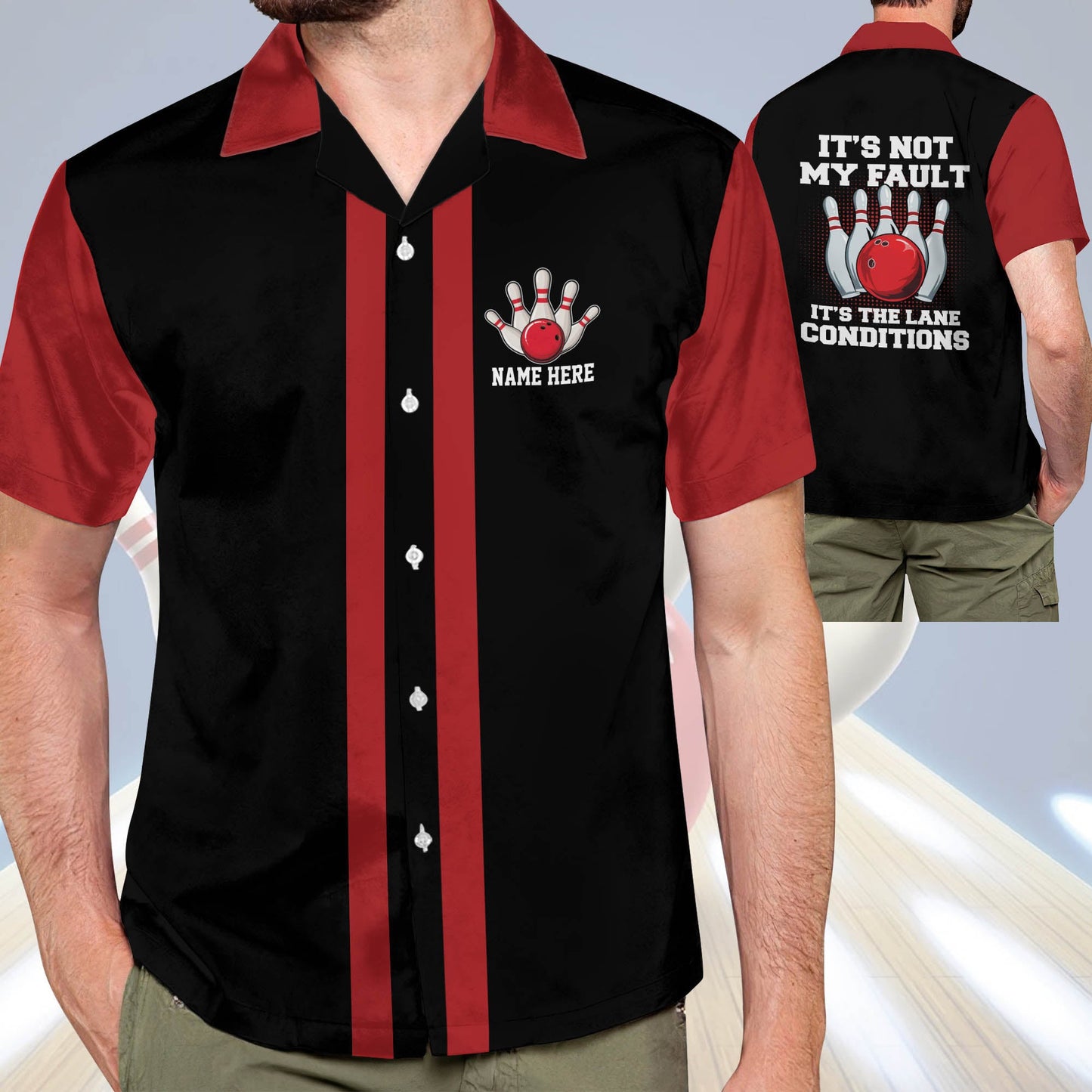 Frenzideas t's Not My Fault It's The Lane Condition Personalized Name Hawaiian Shirt