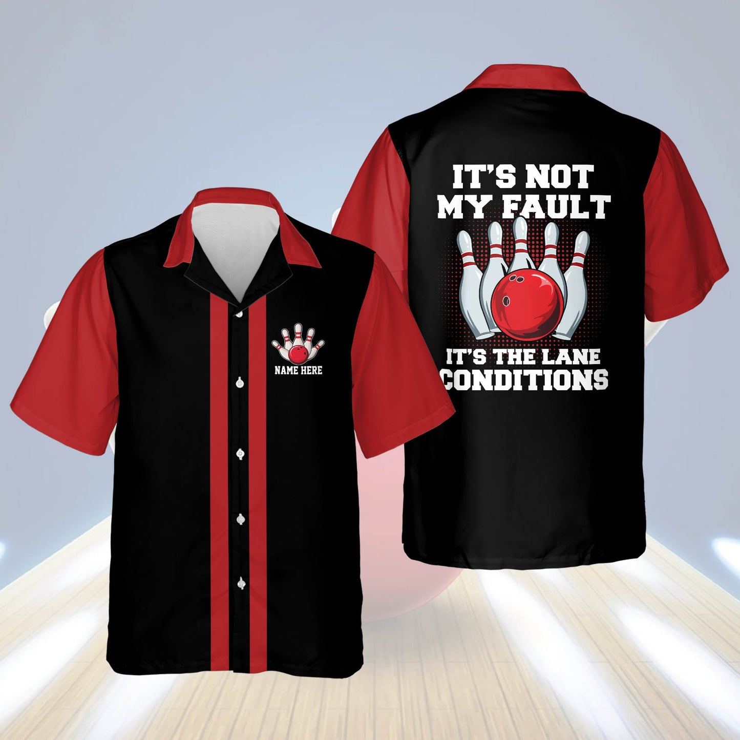 Frenzideas t's Not My Fault It's The Lane Condition Personalized Name Hawaiian Shirt