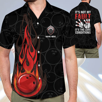 Frenzideas It's Not My Fault It's The Lane Condition Personalized Name Hawaiian Shirt