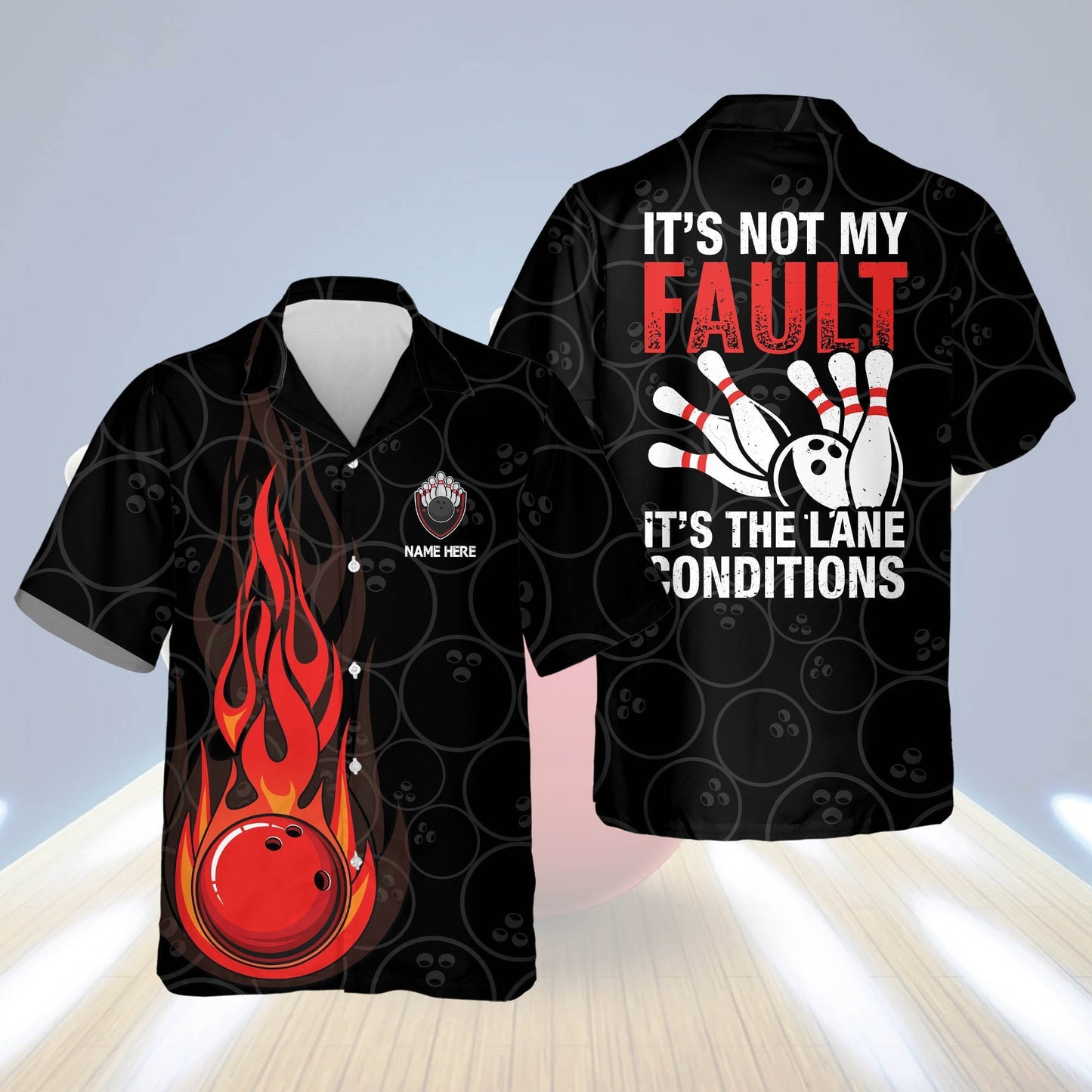 Frenzideas It's Not My Fault It's The Lane Condition Personalized Name Hawaiian Shirt