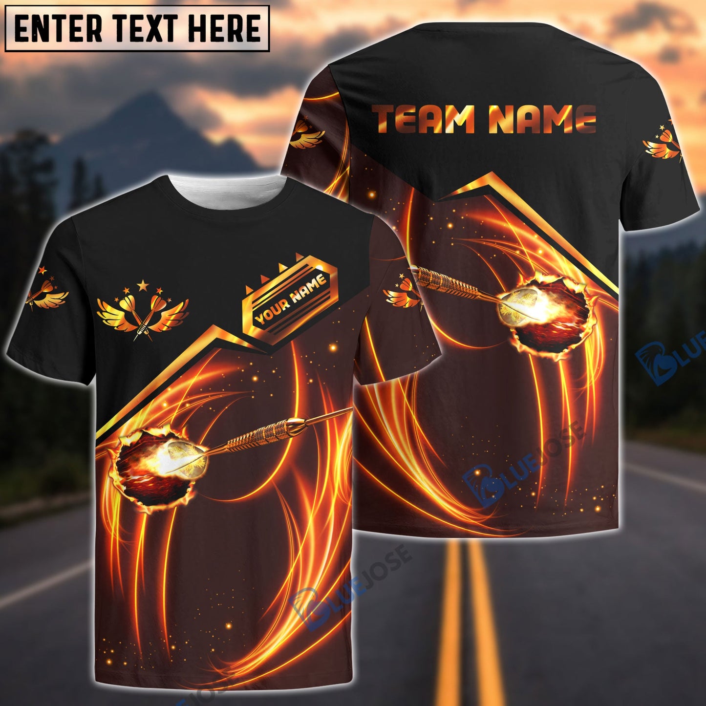 Frenzidea Dart Fire Personalized Name 3D Shirt