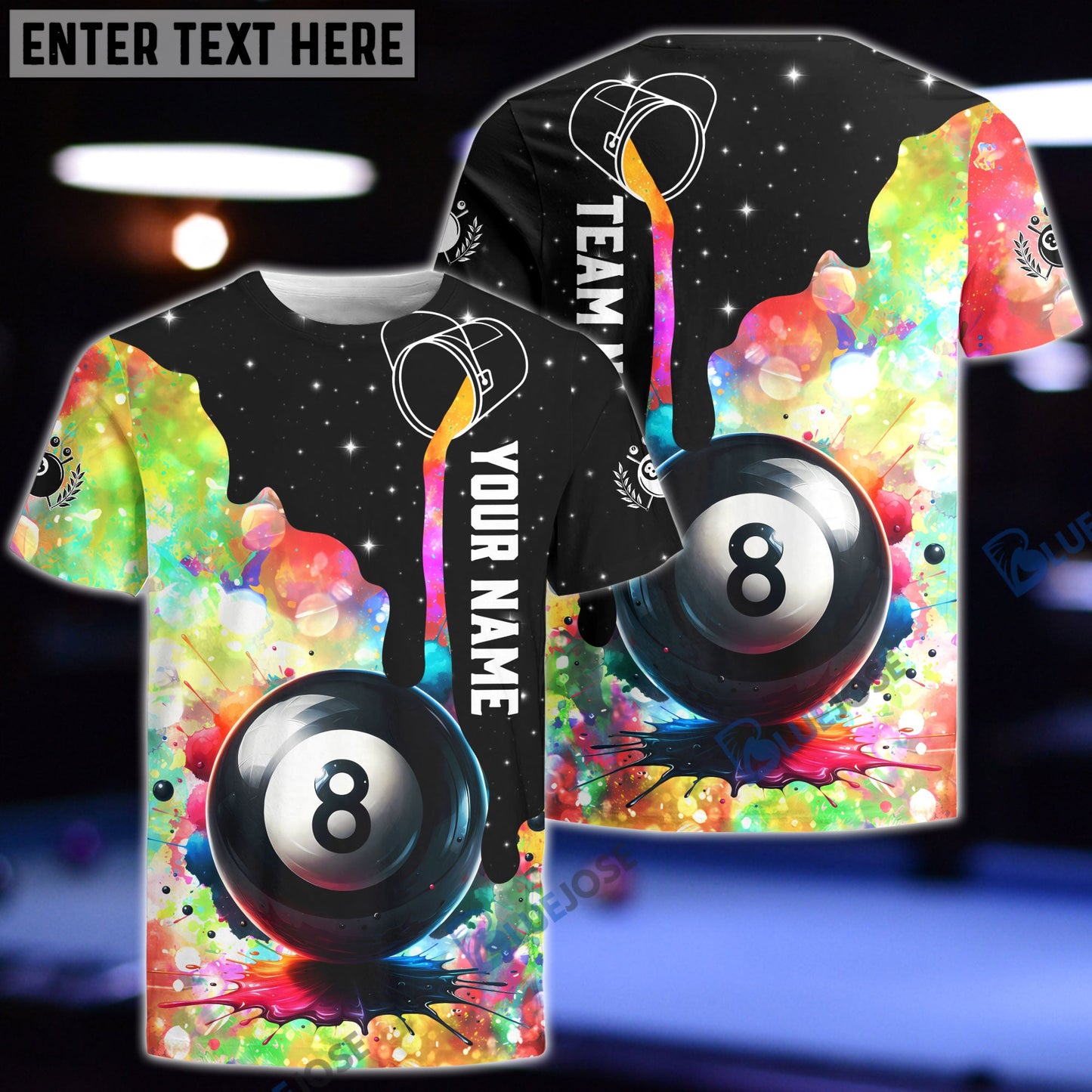 Frenzidea Billiards Magic Art Personalized Name, Team Name Unisex Shirt