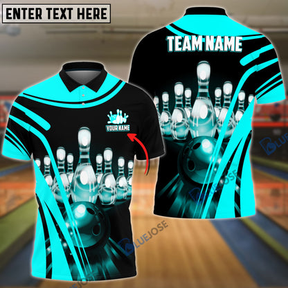 frenzideas Bowling and Pins Winner Personalized Name, Team Name 3D Shirt