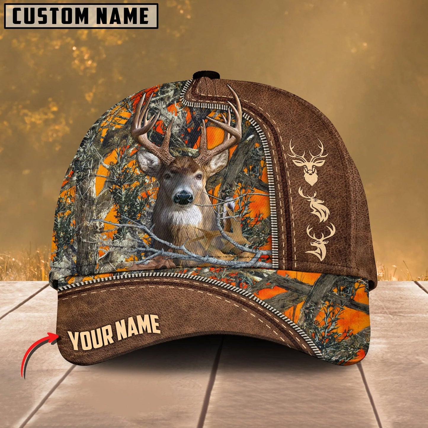 Frenzidea Deer Hunting Multicolor Personalized Cap