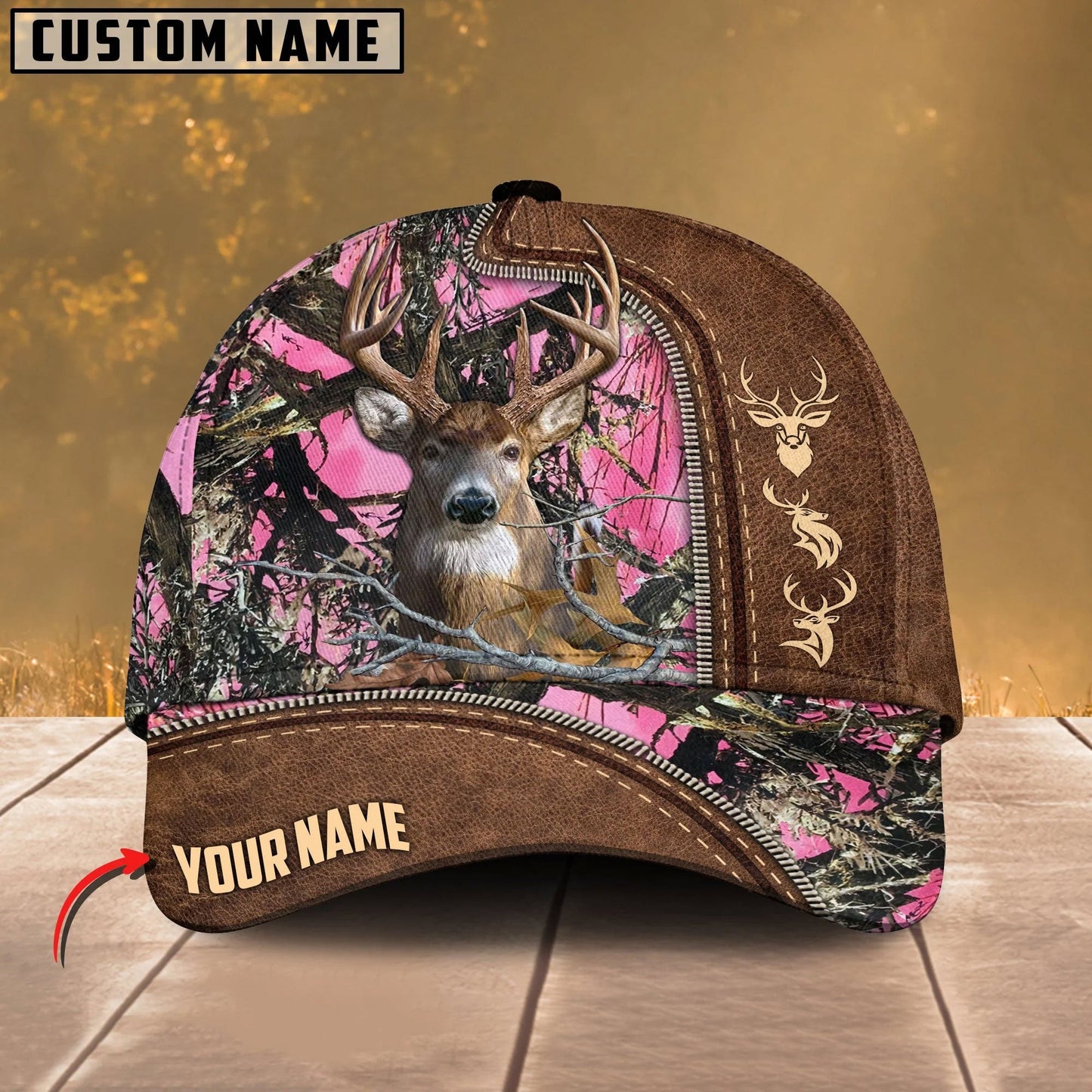 Frenzidea Deer Hunting Multicolor Personalized Cap
