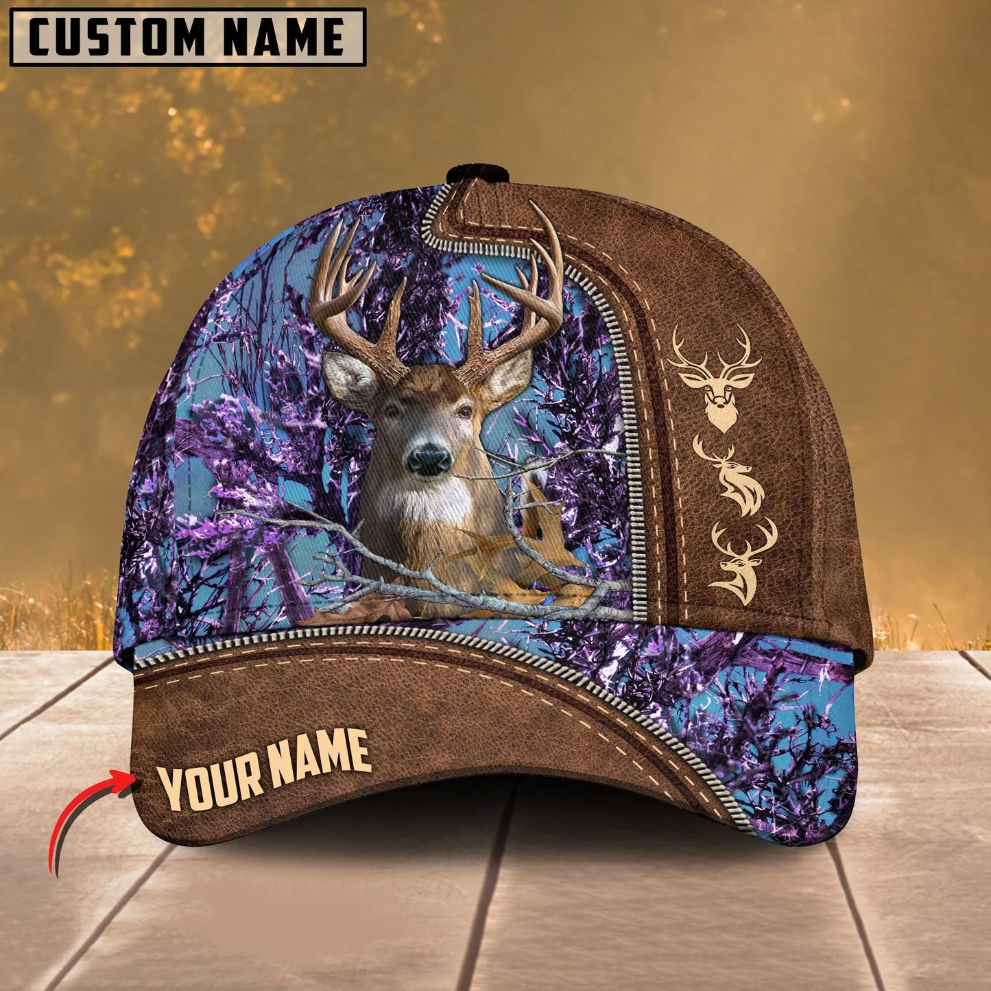 Frenzidea Deer Hunting Multicolor Personalized Cap