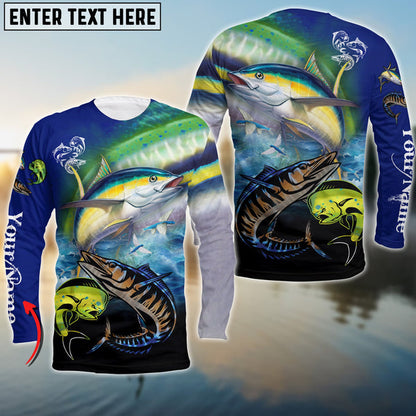 frenzidea Mahi-Mahi, Wahoo, Tuna Customize Name 3D Hoodie