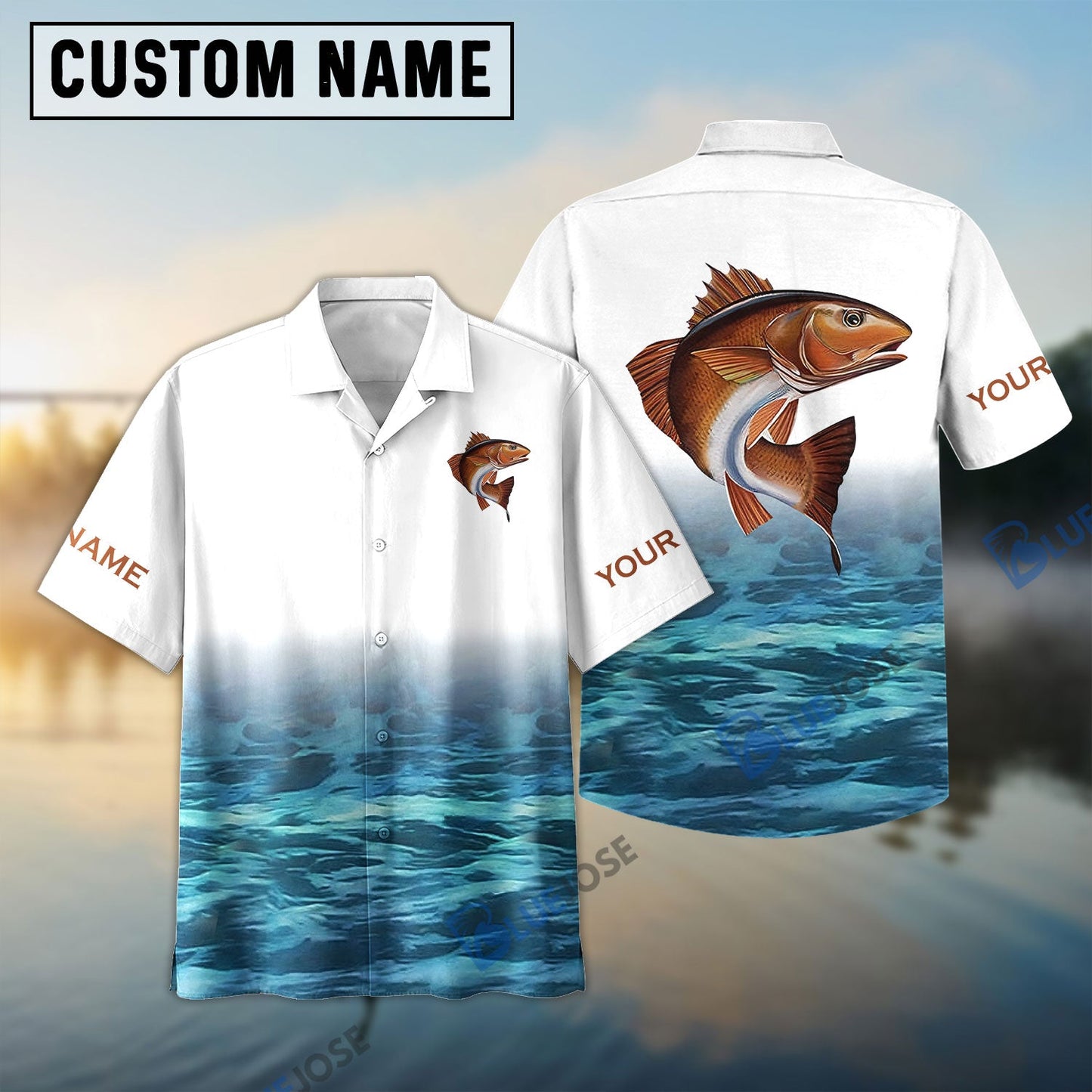 Frenzidea Personalized Redfish Fishing 3D Shirt
