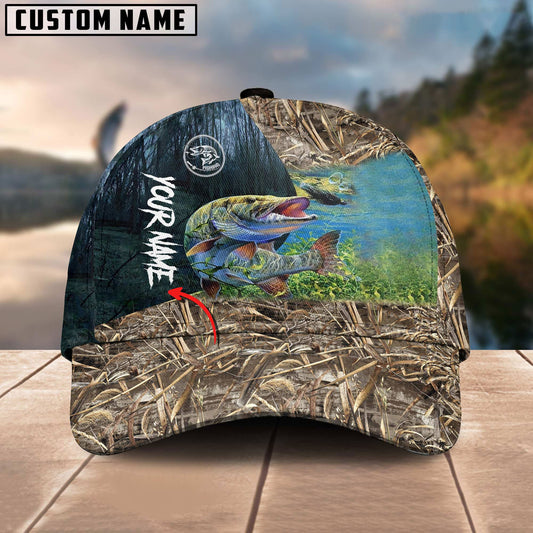 Frenzidea Muskie Fishing Camo Personalized Fishing Cap