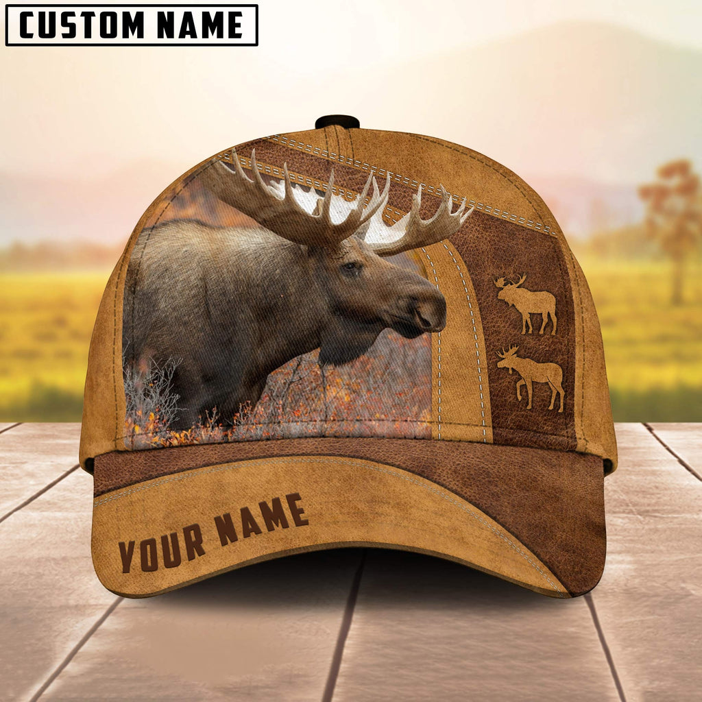 Frenzidea Moose Hunting Brown Personalized Cap