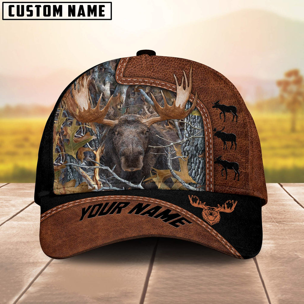 Frenzidea Moose Hunting Black N Brown Personalized Cap