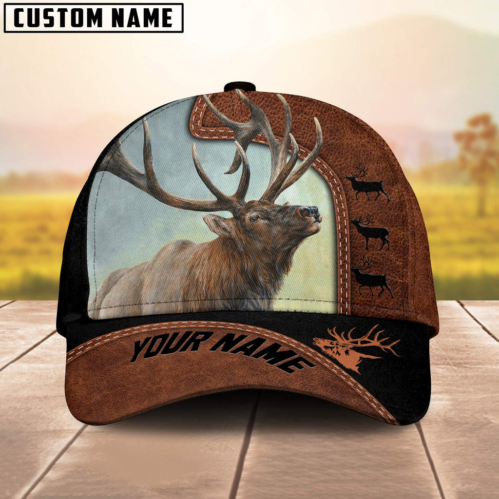 Frenzidea Elk Hunting Black N Brown Personalized Cap