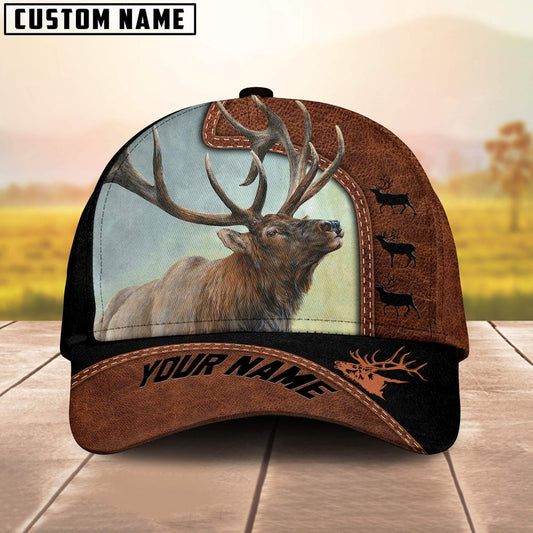 Frenzidea Elk Hunting Black N Brown Personalized Cap