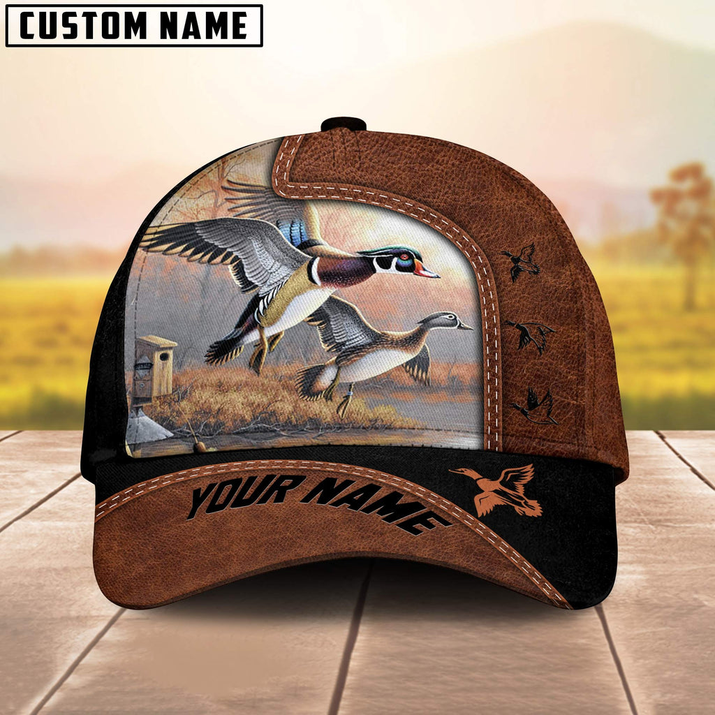 Frenzidea Duck Hunting Black N Brown Personalized Cap