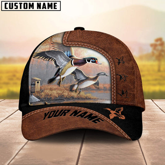 Frenzidea Duck Hunting Black N Brown Personalized Cap