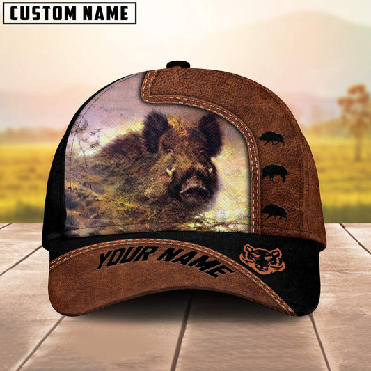 Frenzidea Boar Hunting Black N Brown Personalized Cap