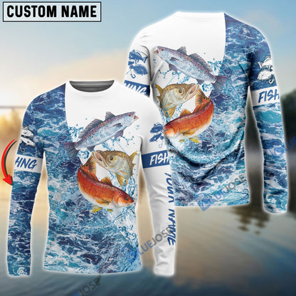 frenzidea Inshore Slam Redfish, Trout, Snook Customize Name 3D Hoodie