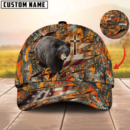 Frenzidea Cross And Bear Hunting Personalized Cap