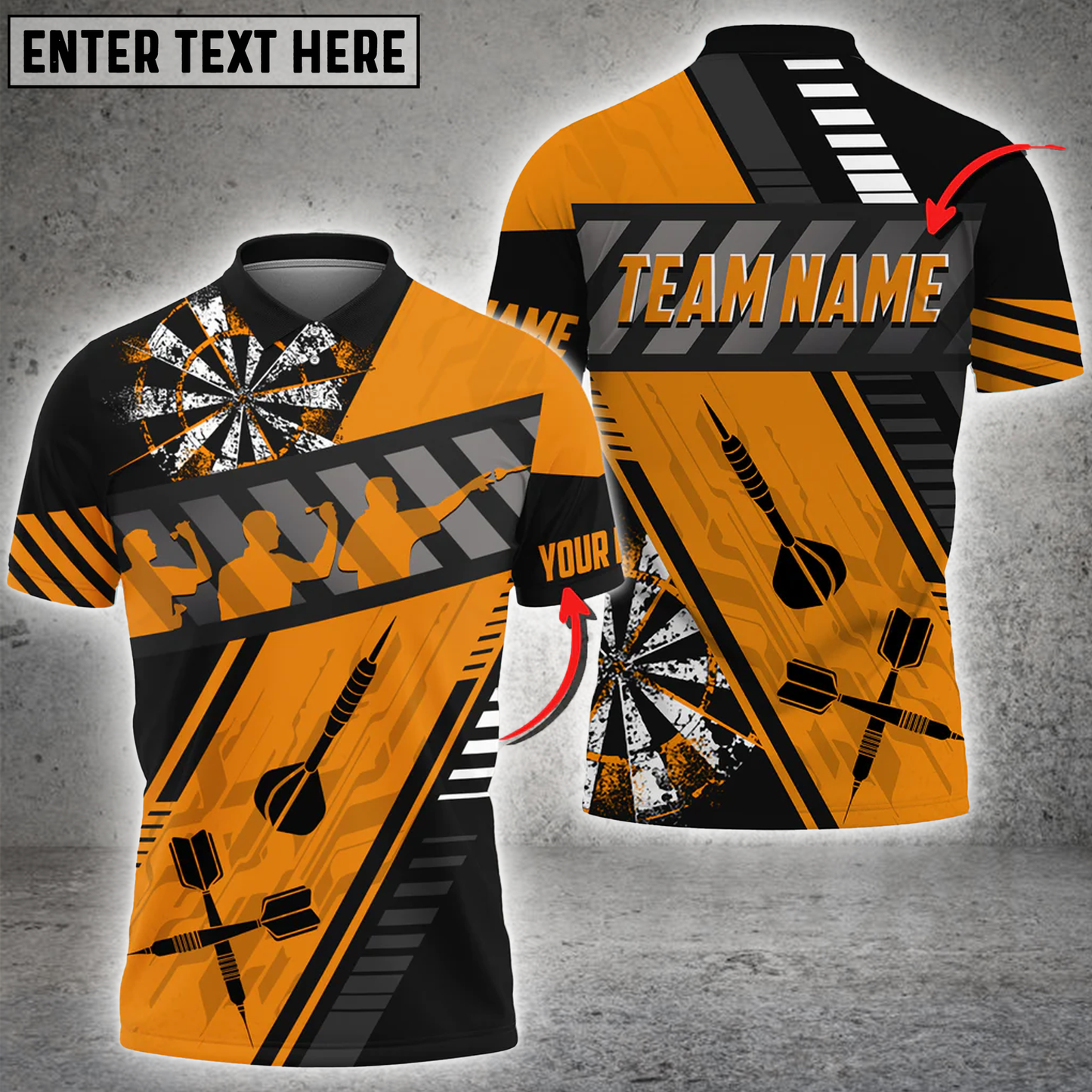 Frenzidea Throught Dartboard Personalized Name, Team Name 3D Shirt (4 Colors)