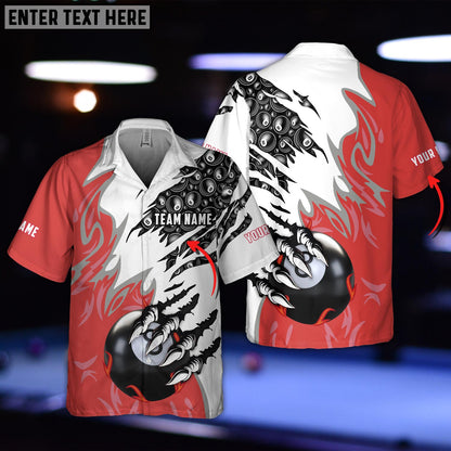 Frenzidea Billiard Balls Personalized Name Hawaiian Shirt