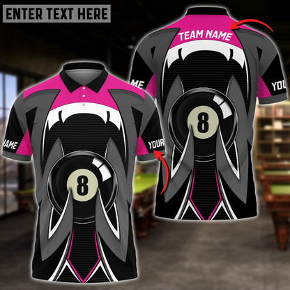 Frenzidea Billiards Ball Colourful Personalized 3D Polo Shirt