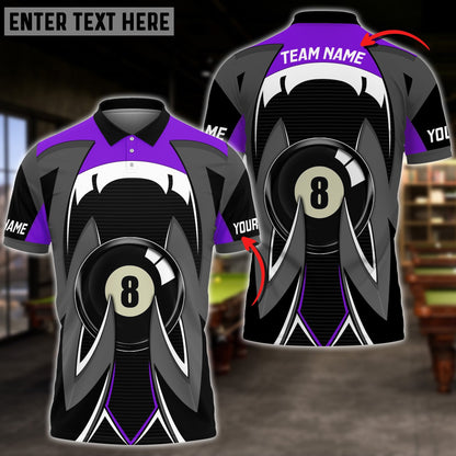 Frenzidea Billiards Ball Colourful Personalized 3D Polo Shirt