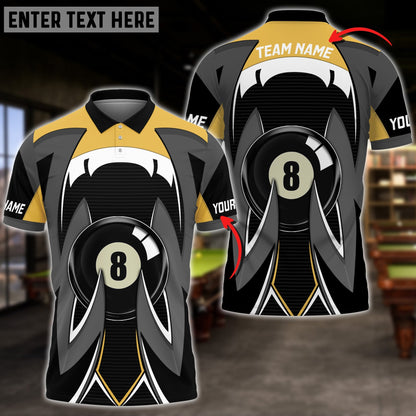 Frenzidea Billiards Ball Colourful Personalized 3D Polo Shirt