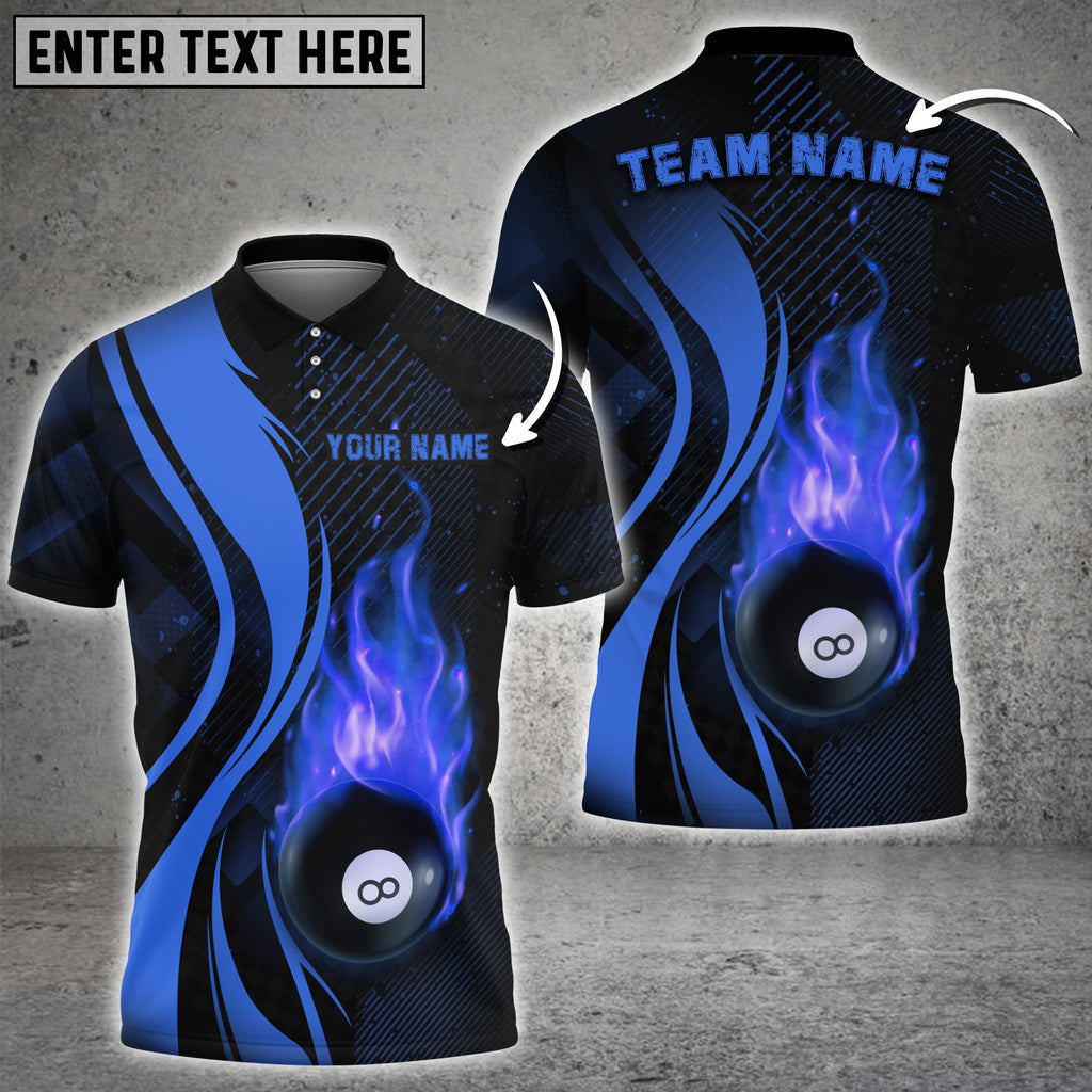 Frenzidea Billiards Ball 8 Lonelt Fire Personalized Name, Team Name Unisex Shirt ( 6 Colors )