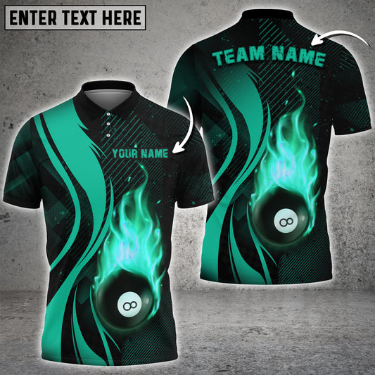 Frenzidea Billiards Ball 8 Lonelt Fire Personalized Name, Team Name Unisex Shirt ( 6 Colors )