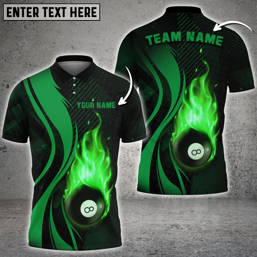 Frenzidea Billiards Ball 8 Lonelt Fire Personalized Name, Team Name Unisex Shirt ( 6 Colors )