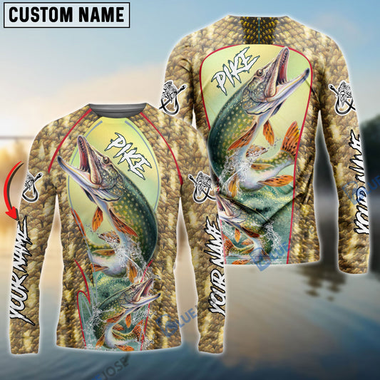 Frenzidea Fishing Northern Pike Customize Name 3D Shirts