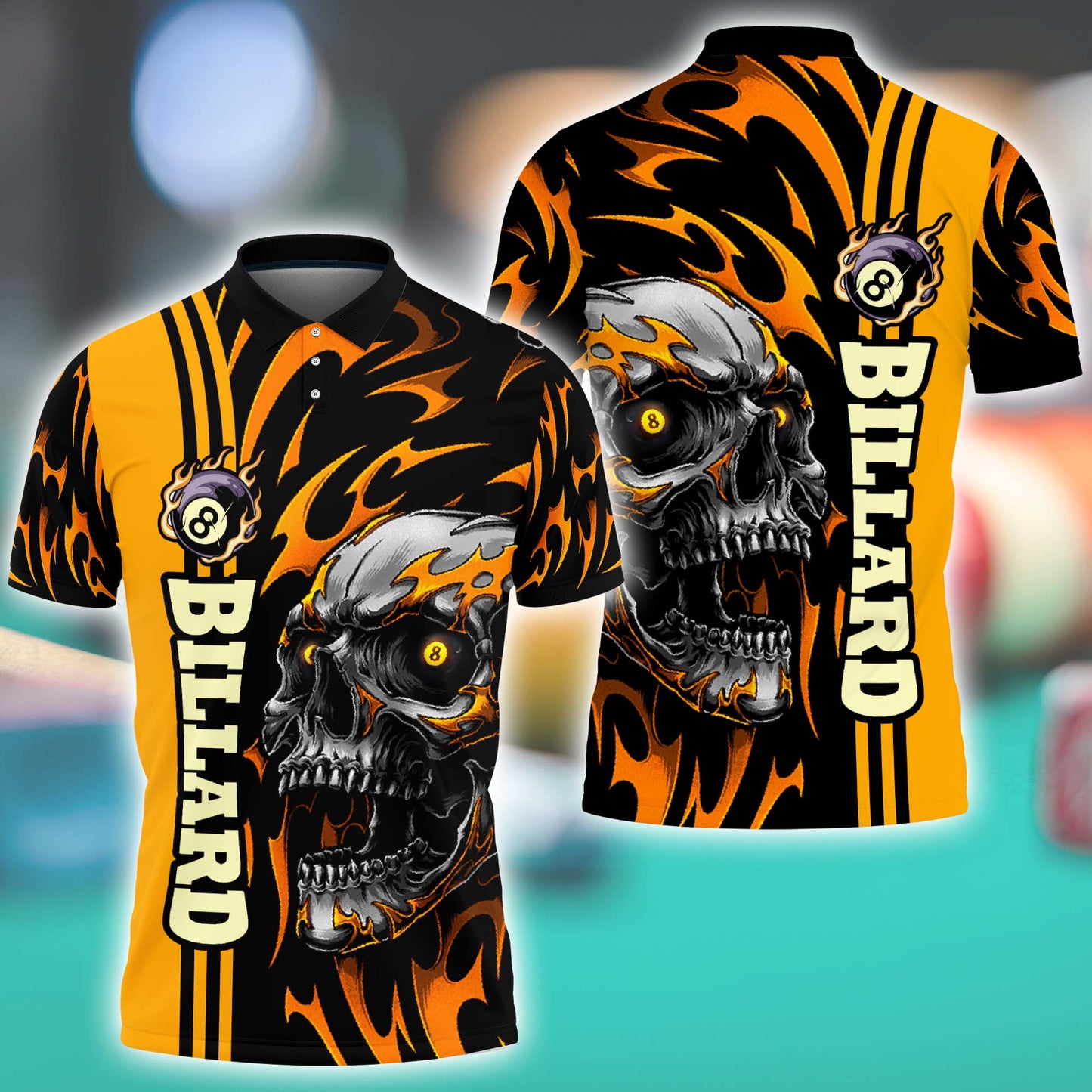 Frenzidea Billiard Skull Player Unisex Shirt