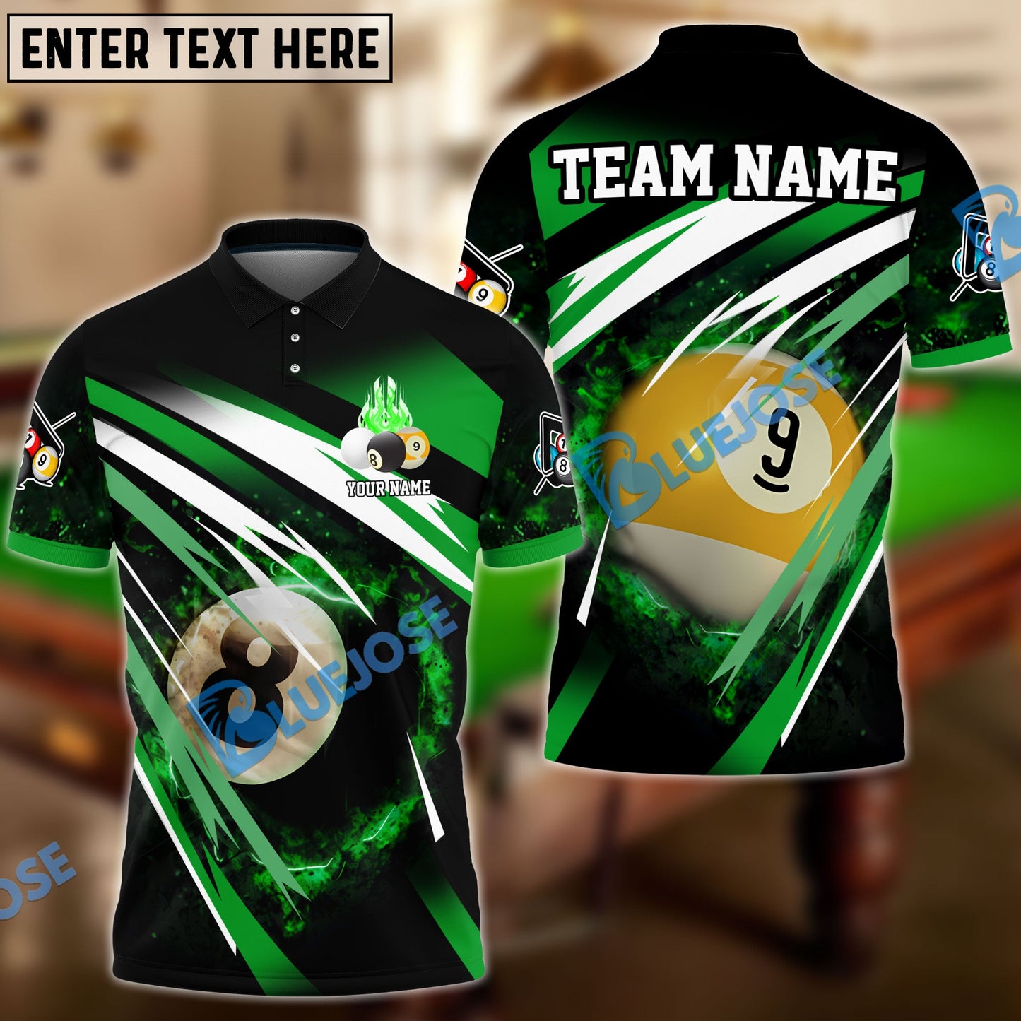 Frenzidea Billiards Explosion Personalized Name, Team Name Unisex Shirt ( 6 Colors )