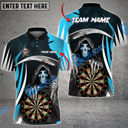 Frenzidea Darts Skull Reaper Personalized Name, Team Name 3D Shirt (4 Colors)