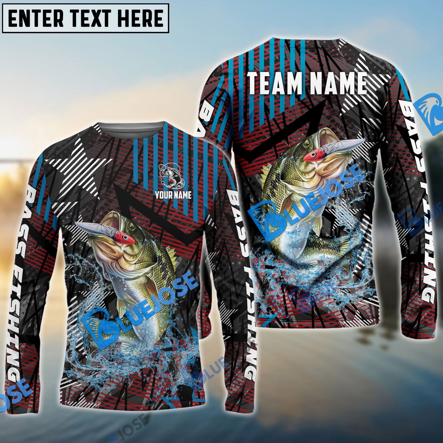 Frenzidea Bass Fishing Rising Star Custom Name & Team Name 3D Shirts