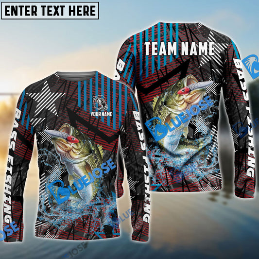 Frenzidea Bass Fishing Rising Star Custom Name & Team Name 3D Shirts