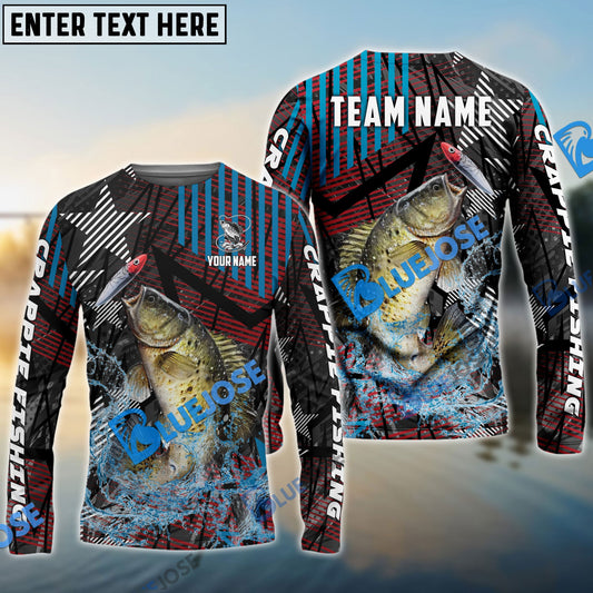 Frenzidea Crappie Fishing Rising Star Custom Name & Team Name 3D Shirts