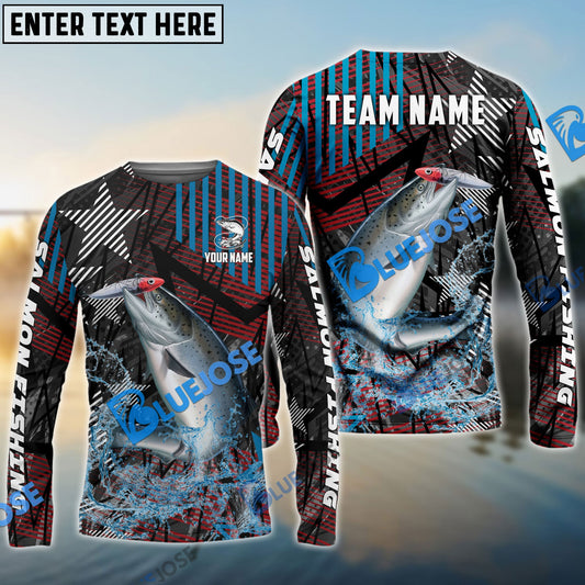 Frenzidea Salmon Fishing Rising Star Custom Name & Team Name 3D Shirts