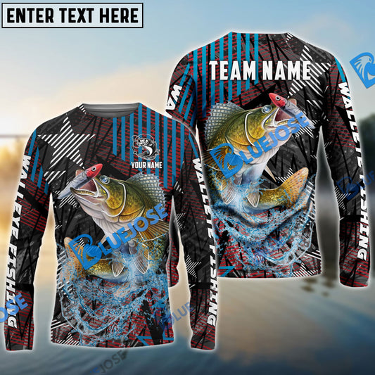 Frenzidea Walleye Fishing Rising Star Custom Name & Team Name 3D Shirts