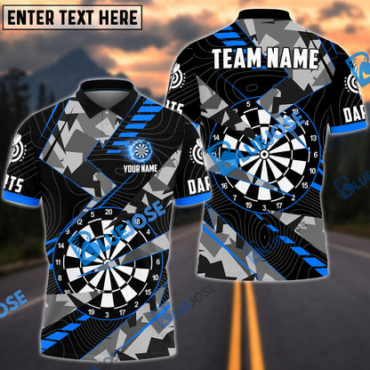 Frenzidea Darts Grunge Thunder Personalized Name, Team Name 3D Shirt (4 Colors)