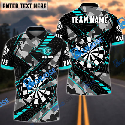 Frenzidea Darts Grunge Thunder Personalized Name, Team Name 3D Shirt (4 Colors)