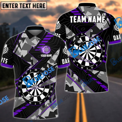 Frenzidea Darts Grunge Thunder Personalized Name, Team Name 3D Shirt (4 Colors)