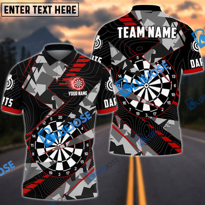 Frenzidea Darts Grunge Thunder Personalized Name, Team Name 3D Shirt (4 Colors)
