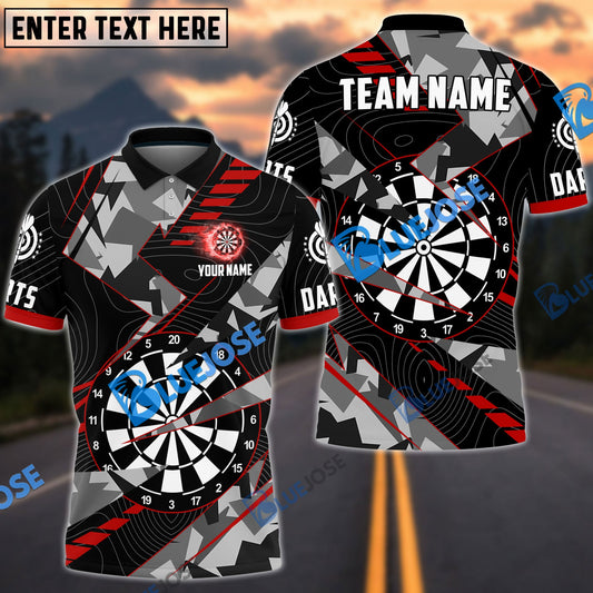Frenzidea Darts Grunge Thunder Personalized Name, Team Name 3D Shirt (4 Colors)