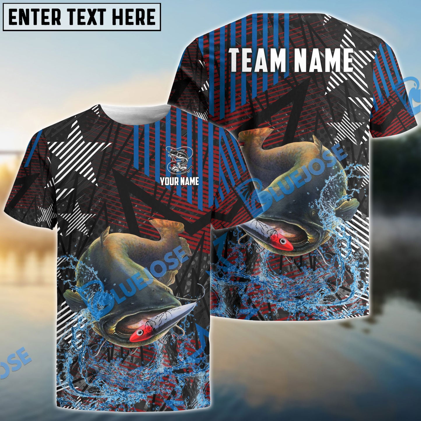 Frenzidea Catfish Fishing Rising Star Custom Name & Team Name 3D Shirts