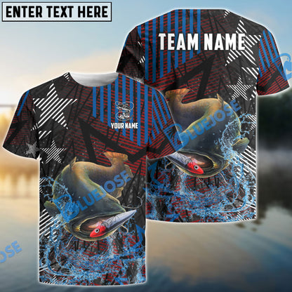 Frenzidea Catfish Fishing Rising Star Custom Name & Team Name 3D Shirts